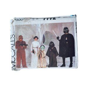 80s McCalls 7772 Star Wars Costumes Pattern Size Medium Vintage Cosplay UNCUT